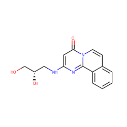 O=c1cc(NC[C@H](O)CO)nc2c3ccccc3ccn12 ZINC000013608209