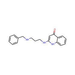 O=c1cc(NCCCNCc2ccccc2)[nH]c2ccccc12 ZINC000013487755