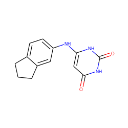 O=c1cc(Nc2ccc3c(c2)CCC3)[nH]c(=O)[nH]1 ZINC000013798089