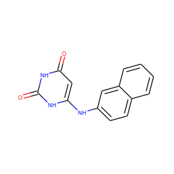 O=c1cc(Nc2ccc3ccccc3c2)[nH]c(=O)[nH]1 ZINC000000322361