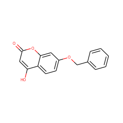 O=c1cc(O)c2ccc(OCc3ccccc3)cc2o1 ZINC000003852230