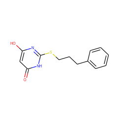 O=c1cc(O)nc(SCCCc2ccccc2)[nH]1 ZINC000653840596