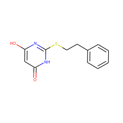 O=c1cc(O)nc(SCCc2ccccc2)[nH]1 ZINC000653819576