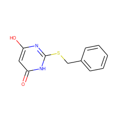 O=c1cc(O)nc(SCc2ccccc2)[nH]1 ZINC000018218163