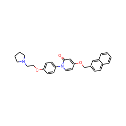 O=c1cc(OCc2ccc3ccccc3c2)ccn1-c1ccc(OCCN2CCCC2)cc1 ZINC000066262327