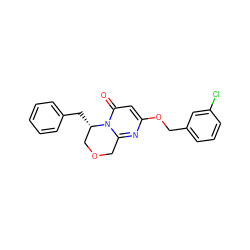 O=c1cc(OCc2cccc(Cl)c2)nc2n1[C@@H](Cc1ccccc1)COC2 ZINC001772653716