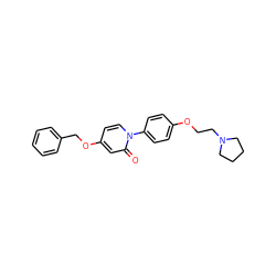 O=c1cc(OCc2ccccc2)ccn1-c1ccc(OCCN2CCCC2)cc1 ZINC000066258822