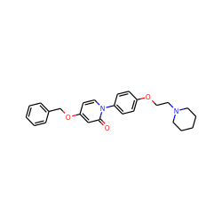 O=c1cc(OCc2ccccc2)ccn1-c1ccc(OCCN2CCCCC2)cc1 ZINC000066262554