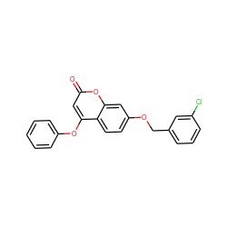 O=c1cc(Oc2ccccc2)c2ccc(OCc3cccc(Cl)c3)cc2o1 ZINC000103243499