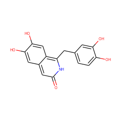 O=c1cc2cc(O)c(O)cc2c(Cc2ccc(O)c(O)c2)[nH]1 ZINC000013470135