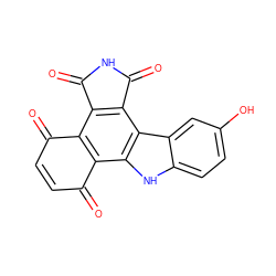 O=c1ccc(=O)c2c1c1[nH]c3ccc(O)cc3c1c1c(=O)[nH]c(=O)c21 ZINC000028710882