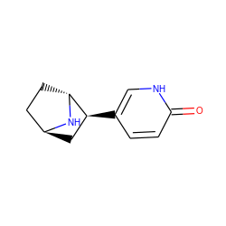 O=c1ccc([C@H]2C[C@H]3CC[C@H]2N3)c[nH]1 ZINC000100047971