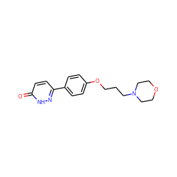 O=c1ccc(-c2ccc(OCCCN3CCOCC3)cc2)n[nH]1 ZINC000072108773