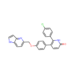 O=c1ccc(-c2ccc(OCc3ccc4[nH]ccc4n3)cc2)c(-c2ccc(Cl)cc2)[nH]1 ZINC000473154767