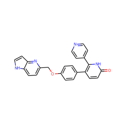 O=c1ccc(-c2ccc(OCc3ccc4[nH]ccc4n3)cc2)c(-c2ccncc2)[nH]1 ZINC000473157267