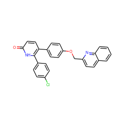 O=c1ccc(-c2ccc(OCc3ccc4ccccc4n3)cc2)c(-c2ccc(Cl)cc2)[nH]1 ZINC000473154931