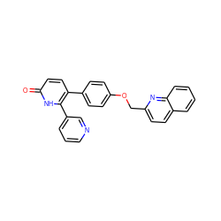 O=c1ccc(-c2ccc(OCc3ccc4ccccc4n3)cc2)c(-c2cccnc2)[nH]1 ZINC000473156090