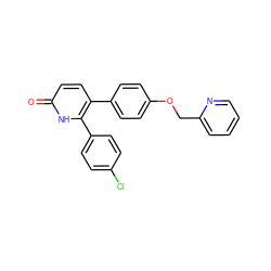 O=c1ccc(-c2ccc(OCc3ccccn3)cc2)c(-c2ccc(Cl)cc2)[nH]1 ZINC000473155058