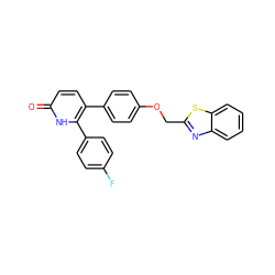 O=c1ccc(-c2ccc(OCc3nc4ccccc4s3)cc2)c(-c2ccc(F)cc2)[nH]1 ZINC000473154552