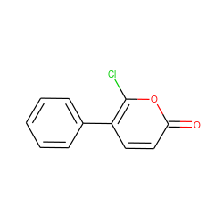 O=c1ccc(-c2ccccc2)c(Cl)o1 ZINC000036332087