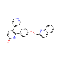 O=c1ccc(-c2ccncc2)c(-c2ccc(OCc3ccc4ccccc4n3)cc2)[nH]1 ZINC000473155147