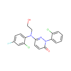 O=c1ccc(N(CCO)c2ccc(F)cc2Cl)nn1-c1ccccc1Cl ZINC000014961541