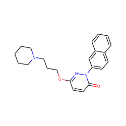 O=c1ccc(OCCCN2CCCCC2)nn1-c1ccc2ccccc2c1 ZINC000653901733