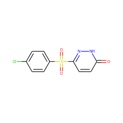 O=c1ccc(S(=O)(=O)c2ccc(Cl)cc2)n[nH]1 ZINC000011536219