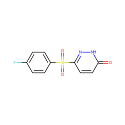 O=c1ccc(S(=O)(=O)c2ccc(F)cc2)n[nH]1 ZINC000011536217