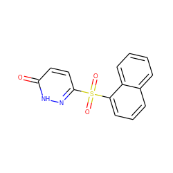 O=c1ccc(S(=O)(=O)c2cccc3ccccc23)n[nH]1 ZINC000012343961