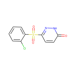 O=c1ccc(S(=O)(=O)c2ccccc2Cl)n[nH]1 ZINC000011536221