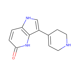 O=c1ccc2[nH]cc(C3=CCNCC3)c2[nH]1 ZINC000000004439