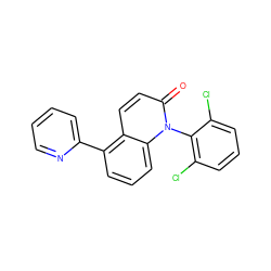 O=c1ccc2c(-c3ccccn3)cccc2n1-c1c(Cl)cccc1Cl ZINC000029125618