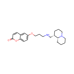 O=c1ccc2cc(OCCCNC[C@@H]3CCCN4CCCC[C@H]34)ccc2o1 ZINC000071295820