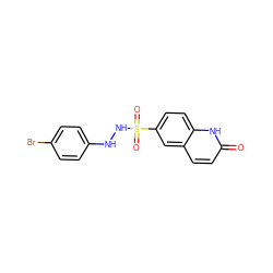 O=c1ccc2cc(S(=O)(=O)NNc3ccc(Br)cc3)ccc2[nH]1 ZINC000653701727