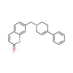 O=c1ccc2ccc(CN3CC=C(c4ccccc4)CC3)cc2o1 ZINC000013800754