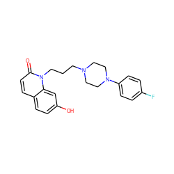 O=c1ccc2ccc(O)cc2n1CCCN1CCN(c2ccc(F)cc2)CC1 ZINC000029549406