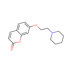 O=c1ccc2ccc(OCCN3CCCCC3)cc2o1 ZINC000164928115