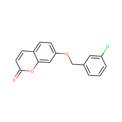 O=c1ccc2ccc(OCc3cccc(Cl)c3)cc2o1 ZINC000000082453