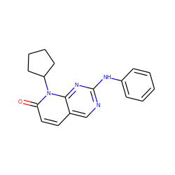 O=c1ccc2cnc(Nc3ccccc3)nc2n1C1CCCC1 ZINC000013641572