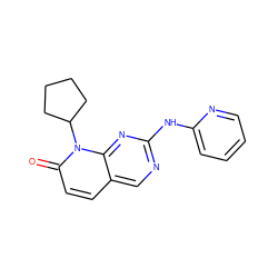 O=c1ccc2cnc(Nc3ccccn3)nc2n1C1CCCC1 ZINC000012354860