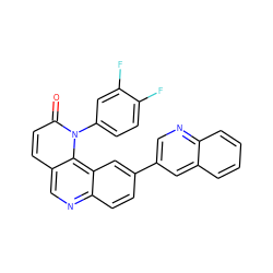 O=c1ccc2cnc3ccc(-c4cnc5ccccc5c4)cc3c2n1-c1ccc(F)c(F)c1 ZINC000071316926