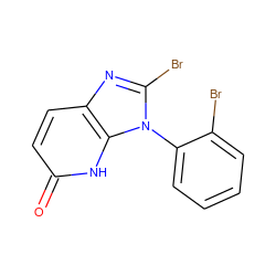 O=c1ccc2nc(Br)n(-c3ccccc3Br)c2[nH]1 ZINC000118270726