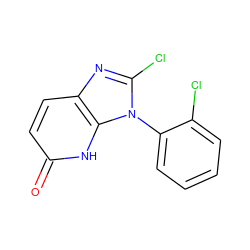 O=c1ccc2nc(Cl)n(-c3ccccc3Cl)c2[nH]1 ZINC000118268740