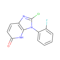 O=c1ccc2nc(Cl)n(-c3ccccc3F)c2[nH]1 ZINC000118266146