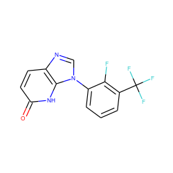 O=c1ccc2ncn(-c3cccc(C(F)(F)F)c3F)c2[nH]1 ZINC000118263696