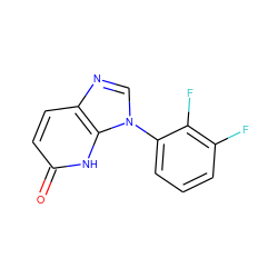 O=c1ccc2ncn(-c3cccc(F)c3F)c2[nH]1 ZINC000118271845