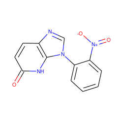 O=c1ccc2ncn(-c3ccccc3[N+](=O)[O-])c2[nH]1 ZINC000118264134