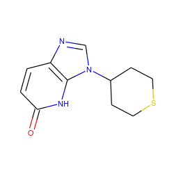 O=c1ccc2ncn(C3CCSCC3)c2[nH]1 ZINC000118267726