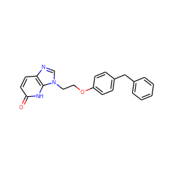 O=c1ccc2ncn(CCOc3ccc(Cc4ccccc4)cc3)c2[nH]1 ZINC000001492407